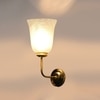 Devansh Metal Electric Wall Light in gold Colour with White Shade Count of 1 Light