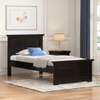 Alexandra Solid Wood Single Size Bed Without Storage (American Walnut Finish)