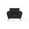 Vetra 1 seater Leather sofa in Slate Grey