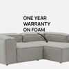 Elegantedge Wood Left Aligned 2-Seater With Upholstery Non Storage Sofa In Grey Colour