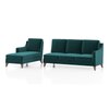 Abbey Sectional Sofa (Colour : Malibu, Cushion : Soft, Seater : Left Aligned 3 Seater + Left Aligned Chaise)