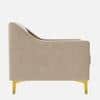 Fame Velvet 1 Seater Sofa in Cream Colour