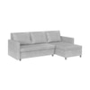 Wego 3 Seater LHS Pull Out Sofa cum Bed  in Grey Colour