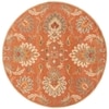 Multicolor Rust Wool Rug 8 Feet