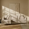 Modernelegance Wood Right Aligned 3-Seater With Upholstery Non Storage Sofa In White Colour