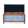 Harper Trunk in Blue Mosaic Tile Print