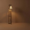 Achille Beige Jute Floor Lamp with Beige Jute Base