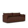 Cozychic Wood 3 Seater With Upholstery Non Storage Sofa In Red Colour