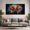The Castle Decor Elephant Wall Painting Wooden Framed 27x48 Inch