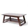 Alison Sheesham Wood Coffee Table In Walnut Finish