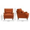 Dexter Boucle Fabric Lounge Chair in Orange Colour
