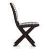 Bellucci Accent Chair in Mahogany Finish (Black & White Colour)
