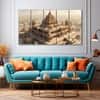 The Castle Decor Ram Mandir Wall Painting Wooden Framed 27x48 Inch (Style 9)