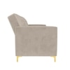 Novelle 3 Seater Velvet Sofa Cum Bed in Cream colour