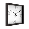 Quirky Square Wooden Wall Clock with “Ish” Dial Design