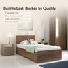 Zoey Engineered Wood Single Size Box Storage Bed In Classic Walnut Finish