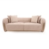 Rihanna 3 Seater Fabric Sofa in Ashen Beige Colour