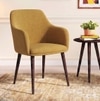 Owen Fabric Lounge Chair in Ochre Colour