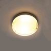 Hanna Round Large Flush Ceiling Light In Nickel Finish