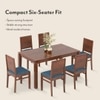 Atlas Solid Wood 6 Seater Dining Table with Atlas Dining chair Set