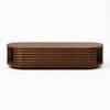 Rivona Sheesham Wood Capsule Coffee Table in Walnut Finish