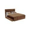 Sunburst Ratan Solid Wood Queen Size Storage Bed