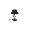 Adelyn Black cotton table lamp with iron base