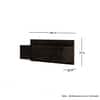 Hexa Red Engineered Wood Wall Mount Dressing Table in Flower Wenge Colour