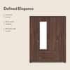 Hilton 4 Doors 2 Drawers Wardrobe With Mirror and Lock - Chestnut Acacia