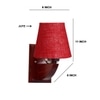 Devansh Solid Wood Electric Wall Light in Maroon Colour with Maroon Shade Count of 1 Light