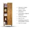 Hexa Engineered Wood Bookshelf Multipurpose Storage Rack in Giant Wood