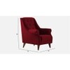 Joplin Solid Wood Accent Chair in Maroon Colour