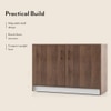 Alex 12 Pair Shoe Rack in Classic Walnut Finish