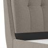 Bornholm Engineered Wood King Size Drawer Storage Upholstered Bed In Shitake Beige Colour