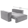 Skult  Pull Out Sofa cum Bed  in Grey Colour