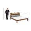 Sunburst Solid Wood King Size Non Storage Bed In Provincial Teak Finish
