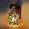 Devansh Solid Wood Electric Wall Light in Brown Colour with Multi Shade Count of 1 Light