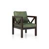 Alden 1 Seater Wooden Sofa (Moss Green Velvet)