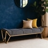 The Apex Golden Metal Bench in Black Finish