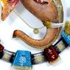Desert Art Metal Handpainted Laddu Ganesha Wall Hanging 18 x 18 Inch