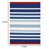 Imperial Knots Blue Stripes Hand Woven Cotton Dhurrie 4x6 Feet