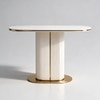 Rectilinear Metal Console Table in Off White Colour