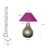 Joanna Metal Table Lamp With Maroon Cotton Shade