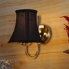 Devansh Steel Wall Mounted Lamp With Black Cotton Shade