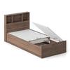 Jasper Engineered Wood Single Size Box Storage Bed In Classic Walnut Finish
