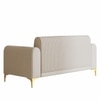 Veniza Velvet 2 Seater Sofa In Cream Colour