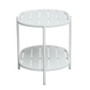 Crema Outdoor Table Set with 1 Table and 2 Chairs in Ivory White