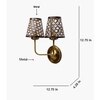 Devansh Metal Electric Wall Light in Gold Colour with Black Shade Count of 2 Lights