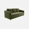 Arab Velvet 3 Seater Sofa Olive Green Color