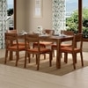 Aries Solid Wood Dining Chair in Mahogany Finish - Set of 2